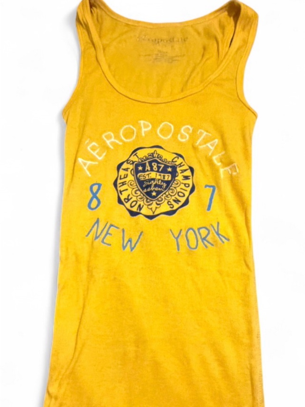 Vintage Y2K Aeropostale Northeast Champions 87 Ribbed Tank Top